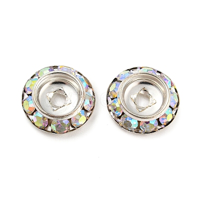 Brass with Crystal AB Rhinestone Beads RB-F035-06B-P01-1