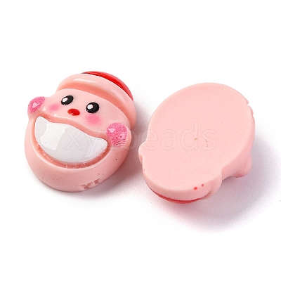 Pink Christmas Theme Resin Cabochons RESI-R451-01C-1