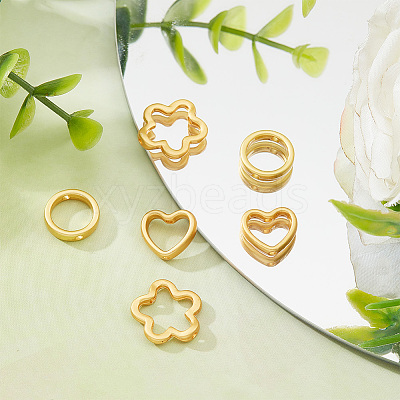 30Pcs 3 Style Rack Plating Alloy Bead Frame FIND-DC0002-04-1