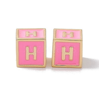 Rack Plating Brass Enamel Beads KK-B060-04G-05H-1