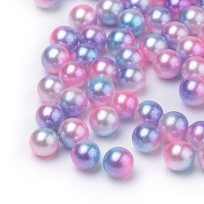 Rainbow Acrylic Imitation Pearl Beads OACR-R065-2.5mm-A13-1