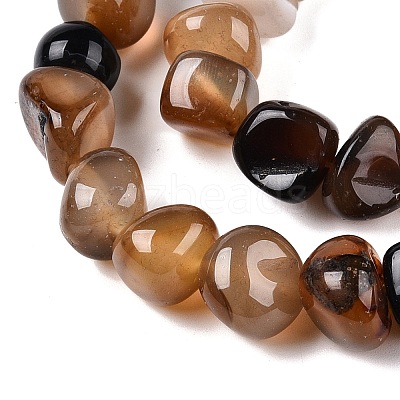 Natural Dyed & Heated Agate Beads Strands G-N342-65A-1
