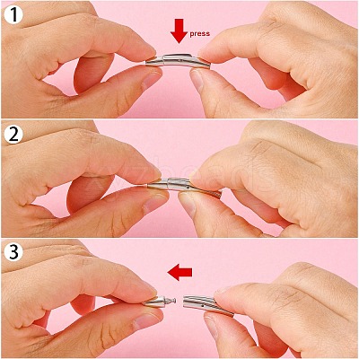 Tarnish Resistant 316 Surgical Stainless Steel Bayonet Clasps X-STAS-I013-3mm-1