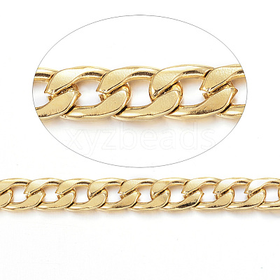 3.28 Feet 304 Stainless Steel Cuban Link Chains X-CHS-P003-20G-1