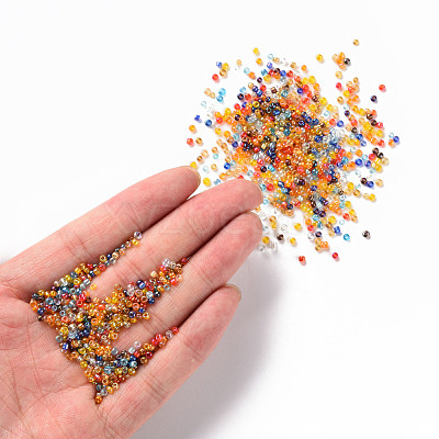 12/0 Round Glass Seed Beads SEED-US0003-2mm-TR-1