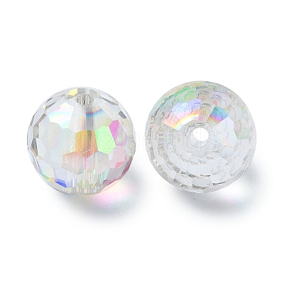 Half Rainbow Plated Glass Beads EGLA-P059-02B-HR02-1