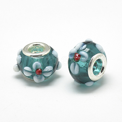 Handmade Lampwork European Beads X-LAMP-Q029-03H-1