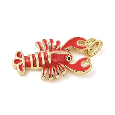 Brass Enamel Pendants KK-C110-22B-02G-1