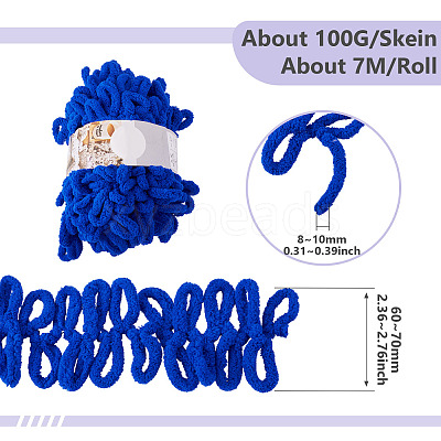 Finger Knitting Polyester Loop Yarn OCOR-TADJ0001-06F-1