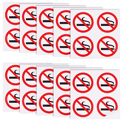 PVC Self-Adhesive No-smoking Warning Stickers STIC-WH0003-017B-1