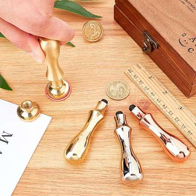Brass Wax Seal Stamp Handle AJEW-K027-02S-1