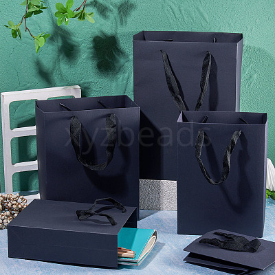 10Pcs 5 Sizes Kraft Paper Gift Shopping Bags Set ABAG-TA0002-23D-1