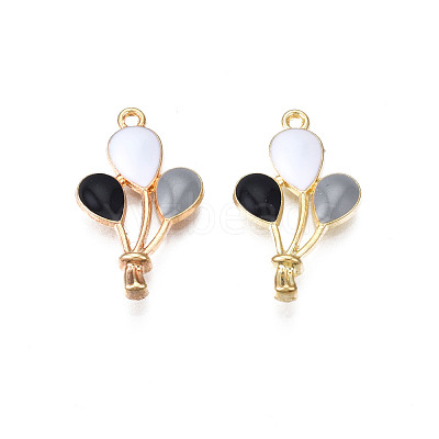Rack Plating Alloy Enamel Pendants ENAM-N055-089A-1