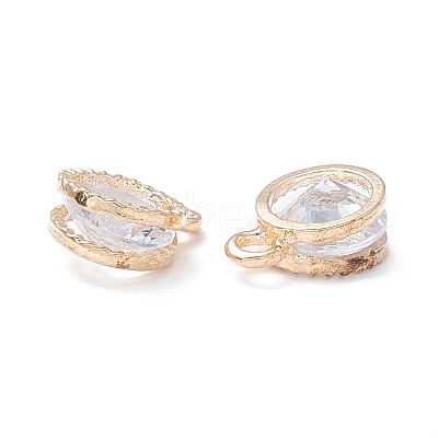 Alloy Clear Cubic Zirconia Charms LS-ZIRC-A022-04G-1