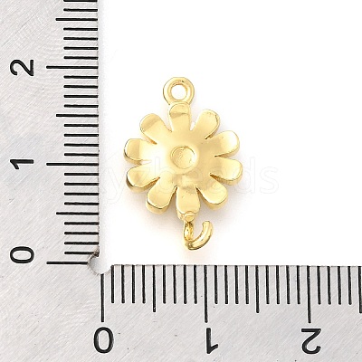 Brass Enamel Flower Links Connector Charms KK-C121-04G-02-1