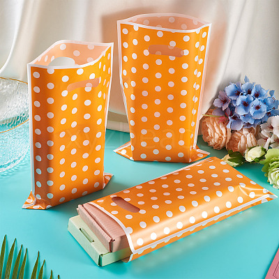 Polka Dot PET Plastic Packing Bags with Die Cut Hole Handle ABAG-TADJ0002-001A-1