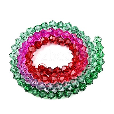 Gradient Color Baking Paint Glass Bead Strands DGLA-A039-T2mm-A010-1