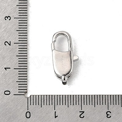 Brass Clear Cubic Zirconia Lobster Claw Clasps KK-Z078-45B-P-1