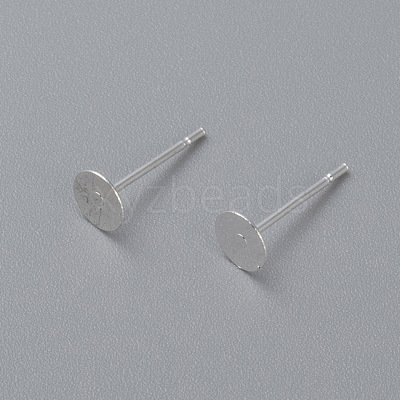 304 Stainless Steel Stud Earring Findings STAS-H436-24S-5mm-1
