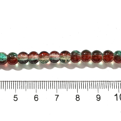 Crackle Glass Beads Strands CCG-C002-6mm-04-1