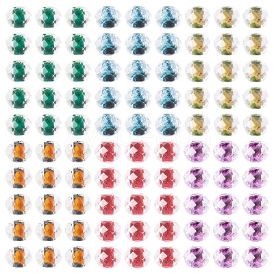 60G 6 Colors Transparent Glass Seed Beads GLAA-TA0003-32-1
