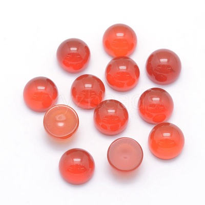 Natural Carnelian Cabochons G-P393-R03-6mm-1