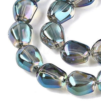 Electroplate Glass Beads Strands EGLA-T021-08G-1