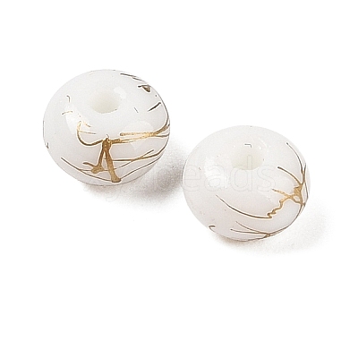 Opaque Spray Painted Glass Beads X1-GLAA-G118-01J-1