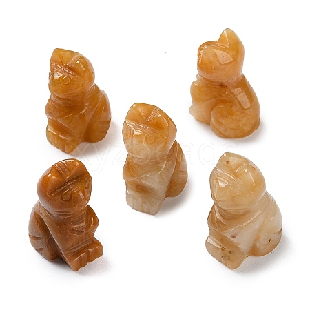 Natural Topaz Jade Carved Healing Figurines G-B062-04D-1