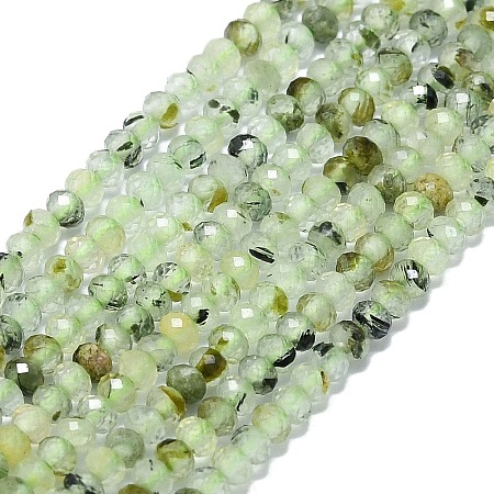 Natural Prehnite Beads Strands G-G106-A28-01-1