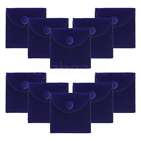 Square Velvet Jewelry Package Bags ABAG-WH0035-055A-01-1