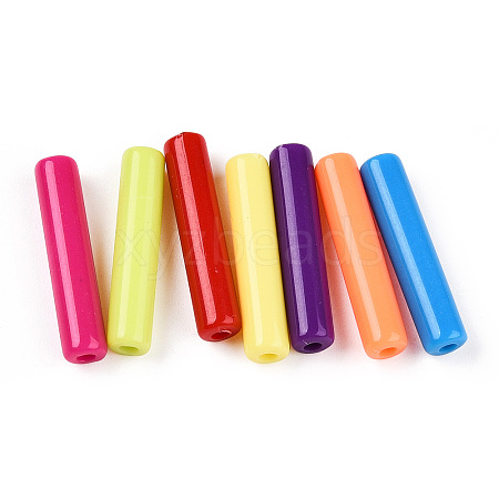 Opaque Acrylic Beads SACR-N018-07-1