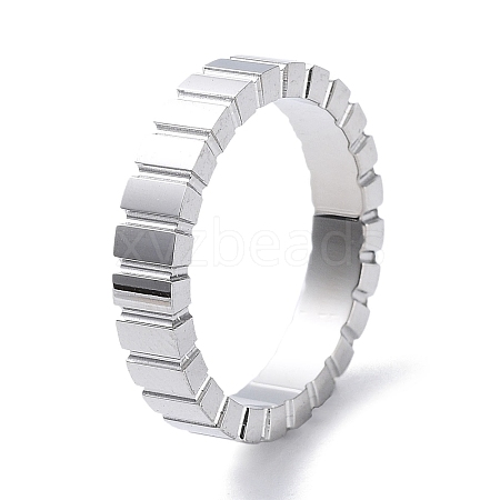 304 Stainless Steel Grooved Finger Rings RJEW-G298-12P-1