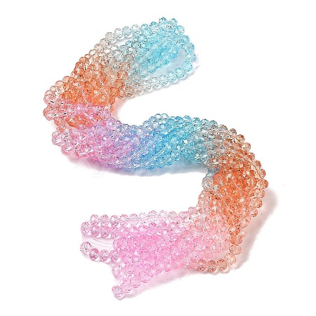 Transparent Painted Glass Beads Strands X1-DGLA-A034-T8mm-A19-1