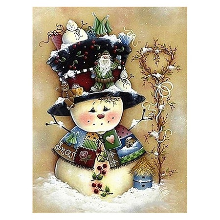 Christmas Snowman DIY Diamond Painting Kits PW-WGA4D7B-09-1