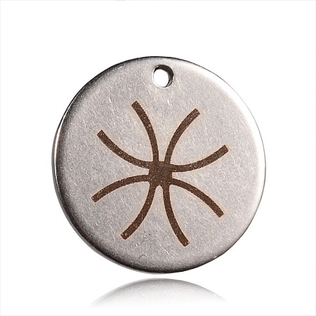 Non-Tarnish Spray Painted Stainless Steel Pendants STAS-F078-01P-1