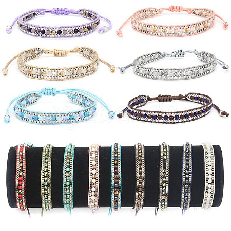 Polyster Braided Bead Bracelets PW23071083784-1