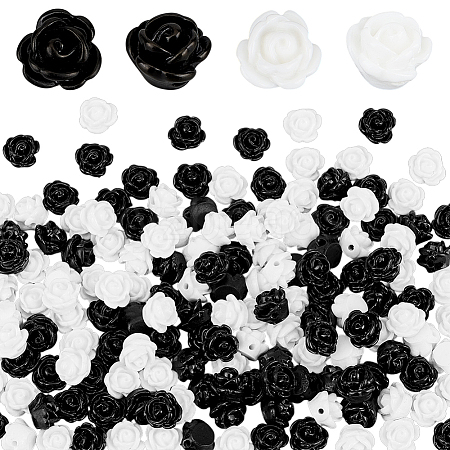 160Pcs 2 Colors Opaque Resin Beads CRES-PH0001-23-1