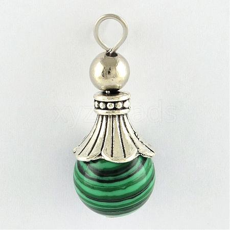 Malachite Pendants G-Q459-02G-1