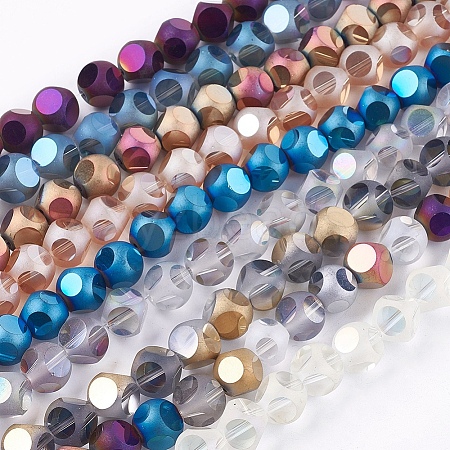 Electroplate Glass Beads Strands LAMP-F012-A-1
