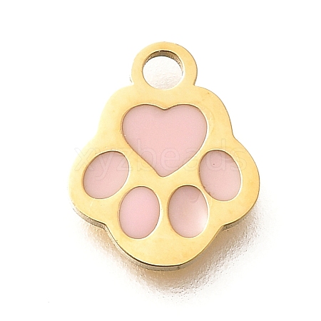 304 Stainless Steel Enamel Charms STAS-L022-466G-02-1