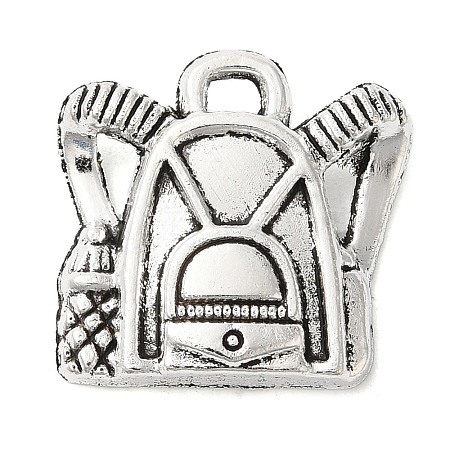 Tibetan Style Zinc Alloy Bag Pendants TIBEP-R334-370AS-RS-1