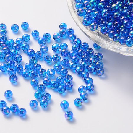 Eco-Friendly Transparent Acrylic Beads PL733-12-1