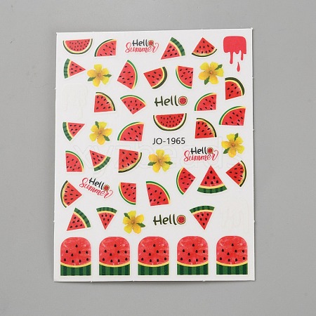 Plastic Nail Art Stickers Decals MRMJ-WH20017-002B-1