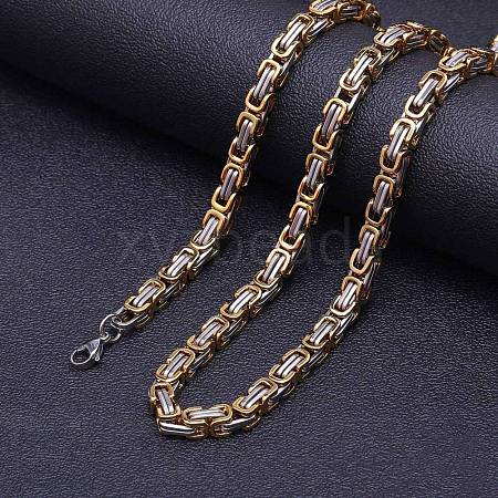 Titanium Steel Byzantine Chain Necklaces for Men FS-WG56795-192-1