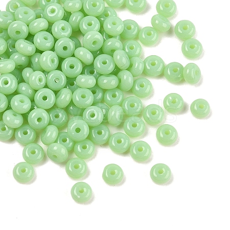 Imitation Jade Glass Seed Beads SEED-Q038-01E-1