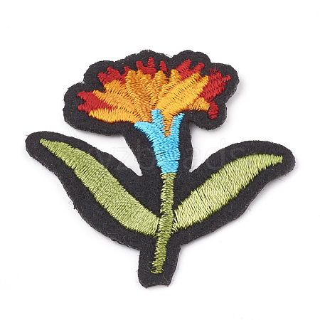 Computerized Embroidery Cloth Iron On/Sew On Patches AJEW-S069-005-1