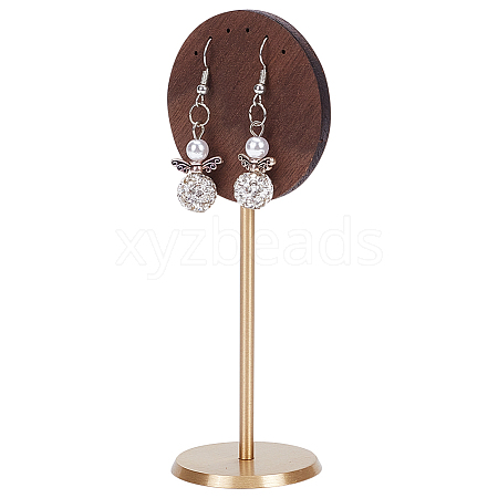 Walnut Wood Earring Display Stand EDIS-WH0029-88A-1