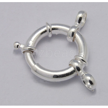 925 Sterling Silver Large Spring Rings Clasps STER-A007-13B-1