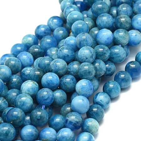 Natural Apatite Beads Strands G-F674-04-8mm-1